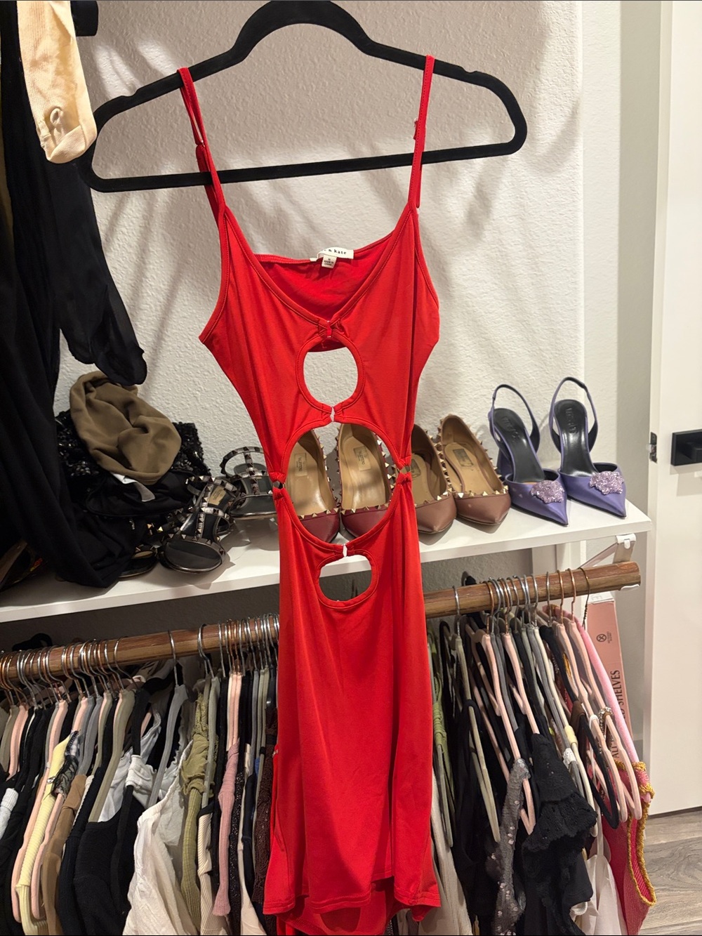 Red Cutout Mini Dress